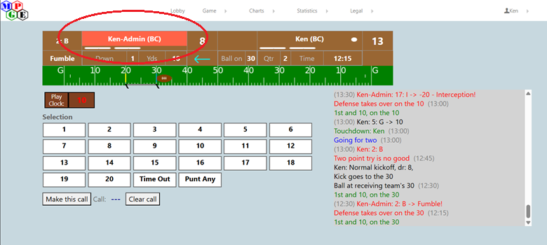 Image with player name highlighted
